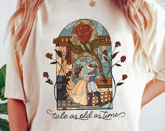 Disney Beauty And The Beast T-shirt, Princess Belle Tale As Old As Time Shirts, Birthday Gift Tee, Disneyworld Shirt, Disneyland Family Trip