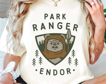 Vintage Disney Star Wars Ewok Endor T-shirt, Park Ranger Endor Shirts, Birthday Gift Tee, Disneyworld Shirt, Disneyland Family Trip Shirt