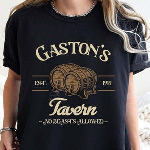 T-shirt Disney Gaston Tavern, chemises Gaston Bar La Belle et la Bête, chemise Disneyworld, chemise voyage en famille Disneyland, t-shirt cadeau d'anniversaire