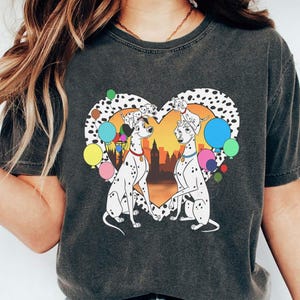 Retro Disney 101 Dalmatians Pongo And Perdita T-shirt, Dog Lover Shirts, Disneyworld Shirt, Disneyland Family Trip Shirt, Birthday Gift Tee