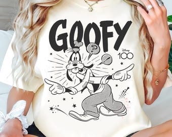 T-shirt film Dingo Disney drôle de tête, chemises-cadeaux rétro pour amoureux des chiens, chemise Disneyworld, chemise voyage en famille Disneyland, t-shirt cadeau d'anniversaire