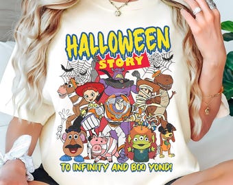 Toy Story To Infinity And Boo Yond Halloween Shirts, Woody Jessie Shirt, Spooky Season Shirt, Trick or Treat Tee, Halloween Party Gift Shirt