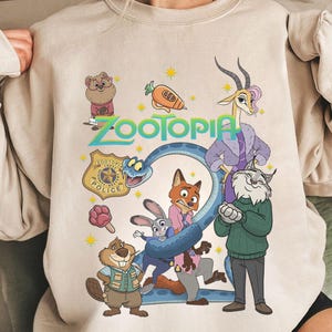 Zootopia 2 Filmen Squad T-shirt, Nick Wilde Judy Hopps T-shirt, Disney familjesemester presenttröja, Disneyland Animal Kingdom T-shirt bild 1