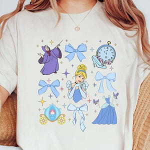 Disney Cinderella Watercolor T-shirt, Princess Cinderella Bow Shirts, Disneyworld Shirt, Disneyland Family Trip Shirt, Birthday Gift Tee