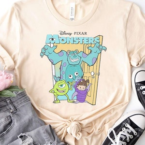 Disney Monsters Mike Sully Boo Group Poster T-shirt, Mike Sulley And Boo Shirts, Birthday Gift, Disneyworld Shirt, Disneyland Trip Shirt