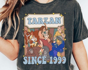 Retro Tarzan Since 1999 T-shirt, Tarzan Group Animal Kingdom Shirts, Disneyworld Shirt, Disneyland Family Trip Shirt, Birthday Gift Tee