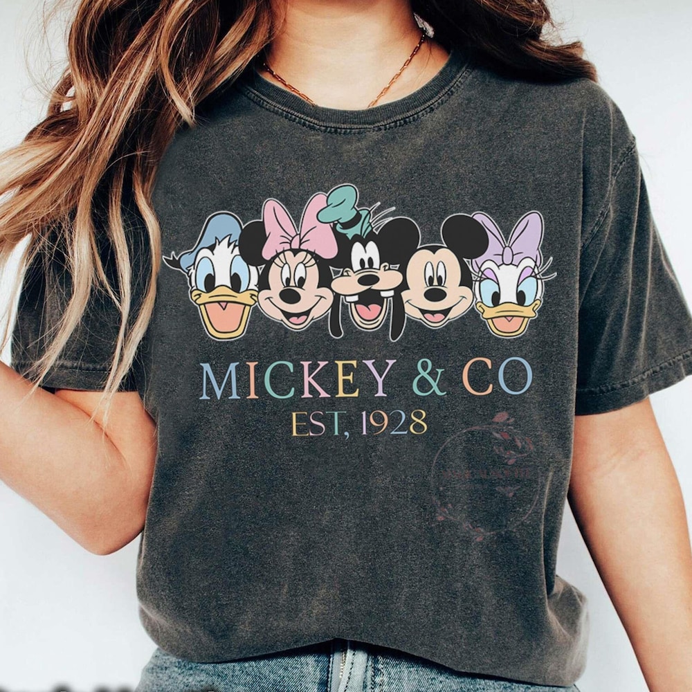 Mickey And Co 1928 Retro T-Shirt, Vintage Mickey And Friends Shirts, Disneyworld Shirt, Disneyland Family Trip Shirt, Birthday Gift Tee Trendy Fashion
