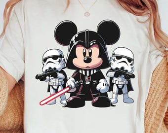 Disney Star Wars Mickey T-shirt, Mickey Darth Vader Lightsaber Shirts, Birthday Gift Tee, Disneyworld Shirt, Disneyland Family Trip Shirt