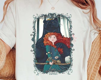 Retro Disney Princess Merida Brave T-shirt, Vintage Merida Princess Shirts, Disneyworld Shirt, Disneyland Family Trip Shirt, Birthday Gift