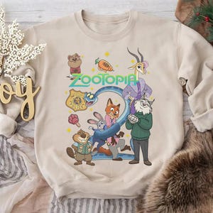Zootopia 2 Filmen Squad T-shirt, Nick Wilde Judy Hopps T-shirt, Disney familjesemester presenttröja, Disneyland Animal Kingdom T-shirt bild 5