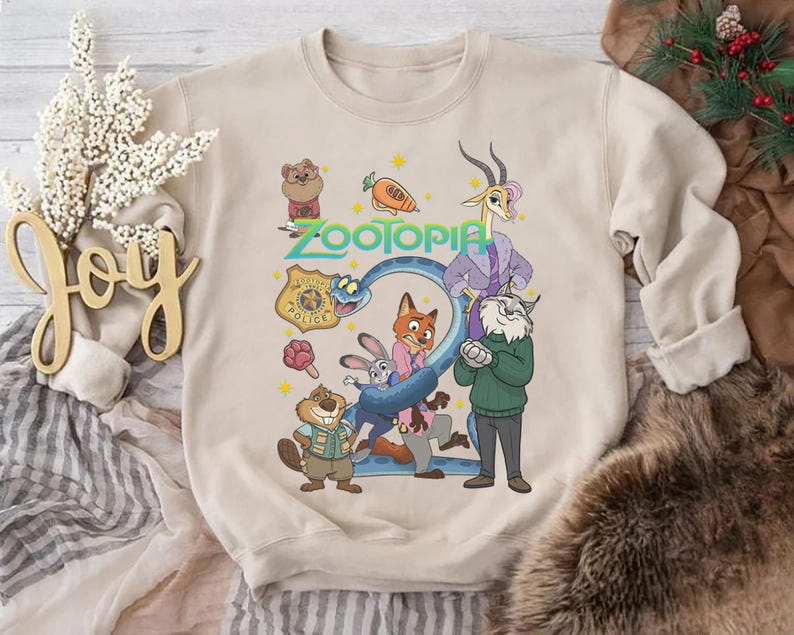 Zootopia 2 Filmen Squad T-shirt, Nick Wilde Judy Hopps T-shirt, Disney familjesemester presenttröja, Disneyland Animal Kingdom T-shirt bild 5