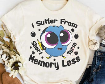 Söt Hitta Dory-t-shirt med minnesförlust, Hitta Nemo, Regal Blue Dory-tröjor, Disneyworld-tröja, Disneyland-familjeresa, födelsedagspresent