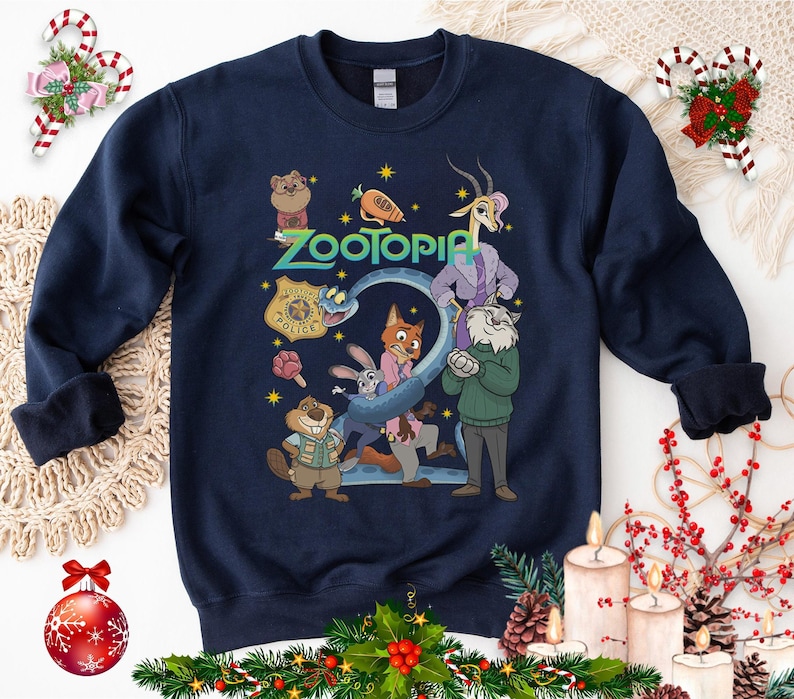 Zootopia 2 Filmen Squad T-shirt, Nick Wilde Judy Hopps T-shirt, Disney familjesemester presenttröja, Disneyland Animal Kingdom T-shirt bild 2