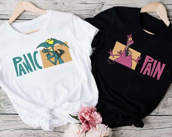 Camiseta retrô Hércules e Pânico da Disney, camisetas dos vilões da Disney, camiseta da Disneyworld, camiseta para viagem em família à Disneylândia, presente de aniversário