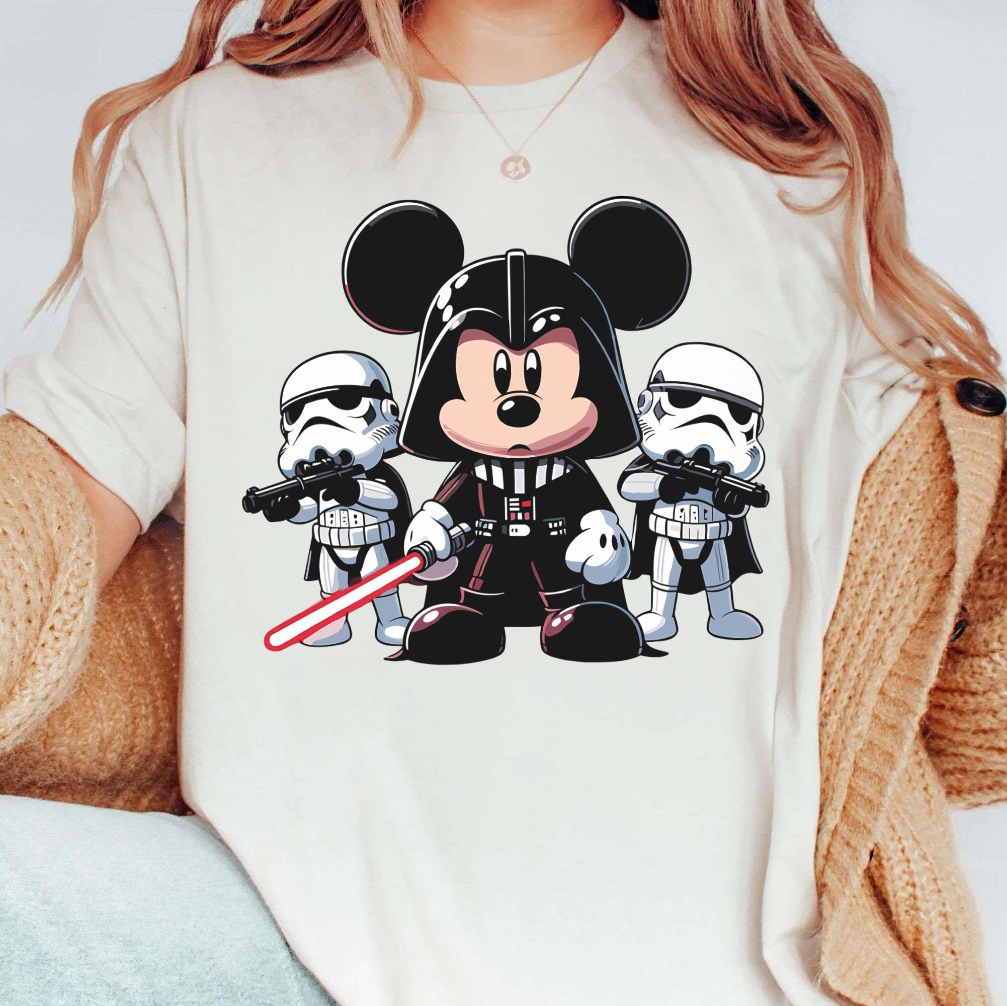 ディズニー　ミッキーマウス　スターウォーズtシャツ ディズニー スターウォーズ ミッキー T シャツ、ミッキー ダース
