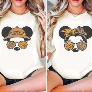 Disney Couple Mickey Minnie Retro T-shirt, Disney Safari Mode Shirts, Disneyworld Shirt, Animal Kingdom Tee, Disneyland Family Trip Shirt