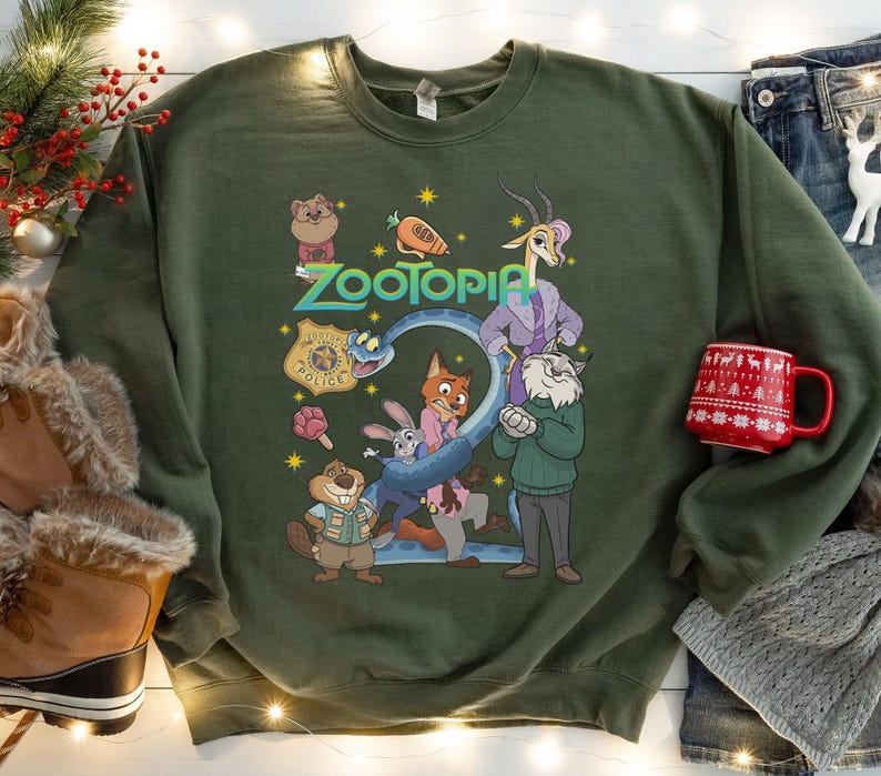 Zootopia 2 Filmen Squad T-shirt, Nick Wilde Judy Hopps T-shirt, Disney familjesemester presenttröja, Disneyland Animal Kingdom T-shirt bild 4