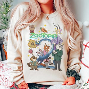 Zootopia 2 Filmen Squad T-shirt, Nick Wilde Judy Hopps T-shirt, Disney familjesemester presenttröja, Disneyland Animal Kingdom T-shirt bild 3