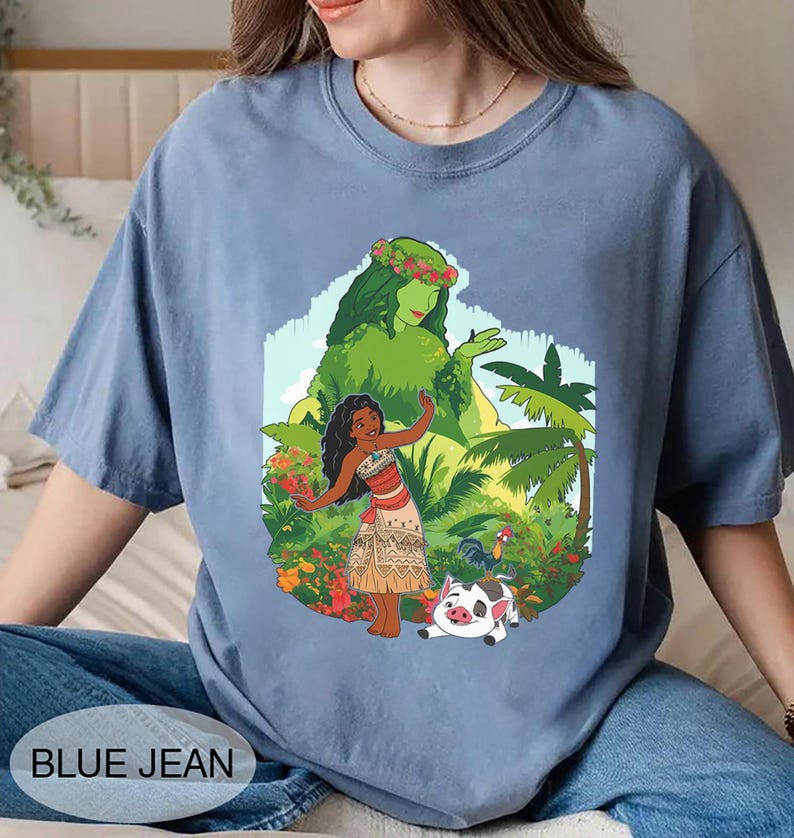 Camiseta de Moana y Te Fiti, Camiseta de Pua Heihei, Camiseta de vacaciones tropicales de Disney, Camiseta de viaje a Disneyland, Top de isla polinesia, Conjunto para Magic Kingdom imagen 5
