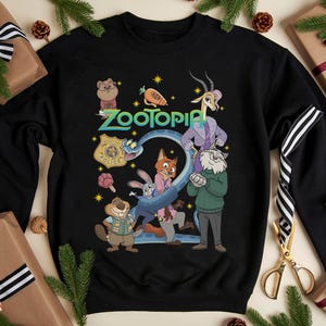 Zootopia 2 Filmen Squad T-shirt, Nick Wilde Judy Hopps T-shirt, Disney familjesemester presenttröja, Disneyland Animal Kingdom T-shirt bild 6
