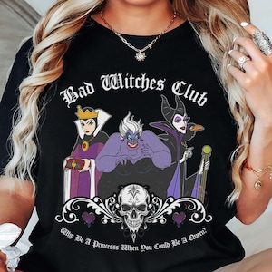 Disney Villains Bad Witches Club Retro T-shirt, Maleficent Evil Queen Ursula Shirts, Disneyworld Shirt, Disneyland Trip Shirt, Birthday Gift
