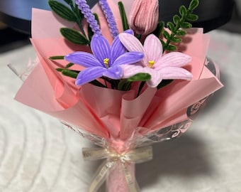 Everlasting Pipe Cleaner Flowers Bouquet - Handmade Gift - Faux Flowers - Pipe cleaner Bouquet - Artificial Flower Bouquet