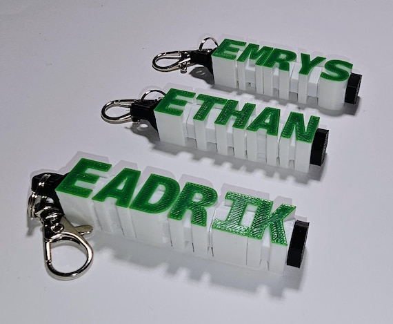 Personalized School Color Keychain: Custom Name Tag