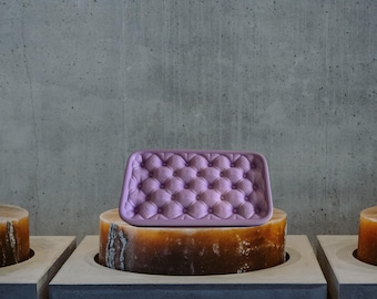 Purple Ombre Tufted Desk Tray, Jewelry Organizer