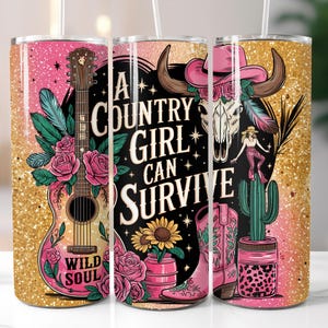 Nahtlose Cowgirl Tumbler Wrap, 20 Unzen Skinny Tumbler Sublimation Design PNG, rustikale Country Girl Western Tumbler Wrap, Cowgirl Stiefel Download