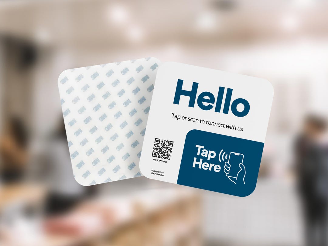 Nfc Sign Multi-purpose NFC Sign With QR Code for Connecting Your Top Links With ...
