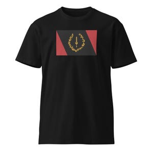 T-shirt premium da uomo con bandiera americana nera