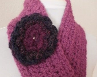 Women's Cowl Fashion Cowl Spring Cowl Cowl with flower Lilac Spring Cowl Accessories