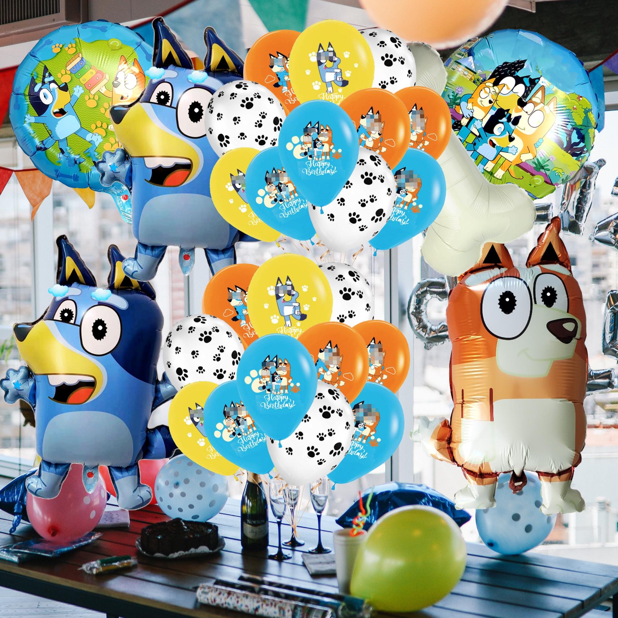 18pc Blue Dog latex Bouquet