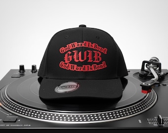 Embossed GWIB Snapback Hat: God Word Is Bond, Handmade