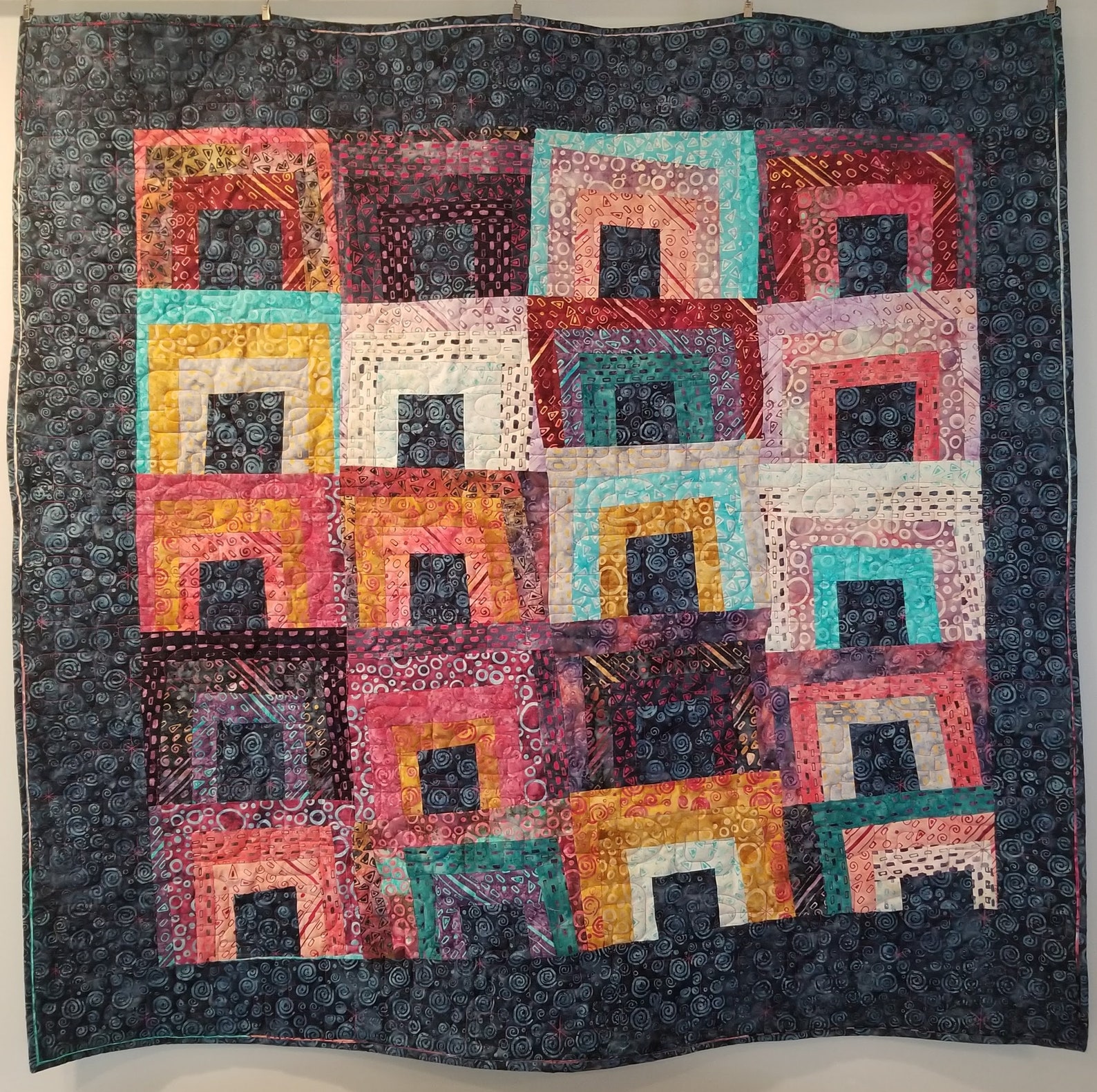 Portals Improv Quilt PDF Pattern by Dizzy Quilter, Fat Quarter Friendly