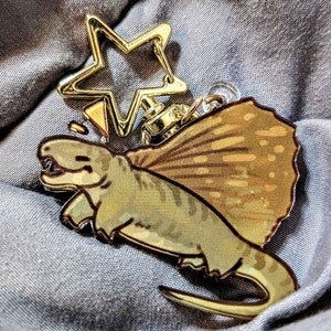 Llavero Dimetrodon / accesorio acrílico de dinosaurio artesanal