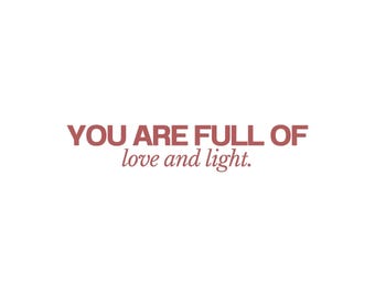 Love And Light Affirmation Desktop Wallpaper Set