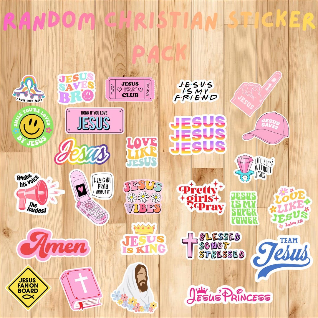 Christian Sticker Pack, Faith Sticker, Cute Christian Stickers, Bible ...