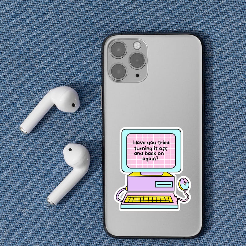 Funny IT Humor Sticker | Retro Computer Decal (water Resistant) - Etsy