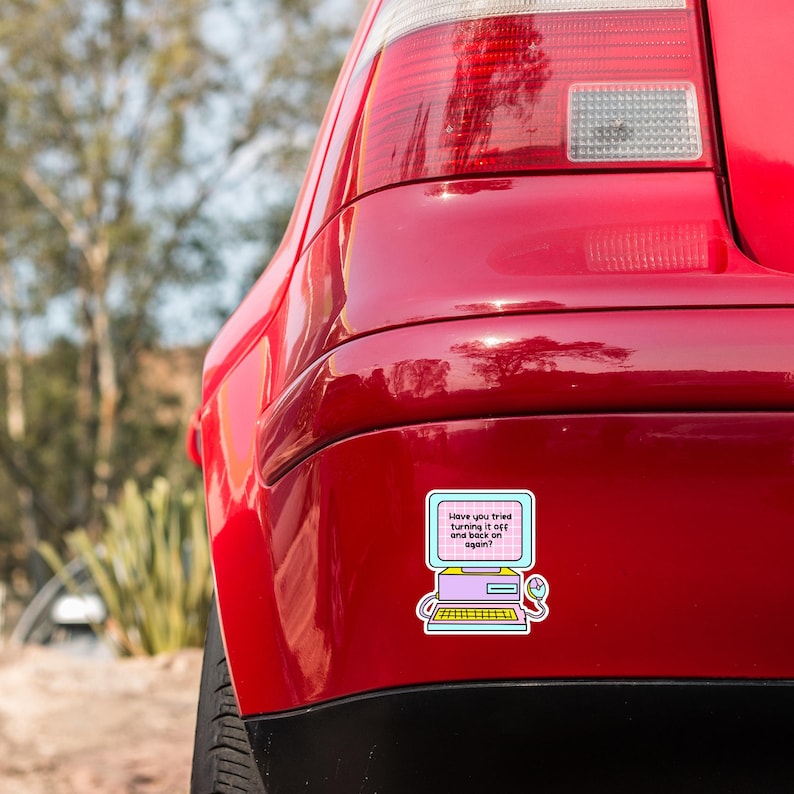 Funny IT Humor Sticker | Retro Computer Decal (water Resistant) - Etsy