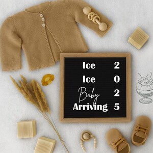 Funny &quot;Ice Ice Baby&quot; Pregnancy Announcement: Editable Digital Card