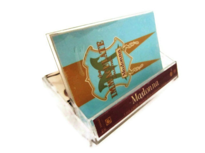 Madonna Cassette Business Card Holder Made From Case and Album Art image 1