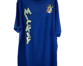 VTG 90s Disney Mickey Unlimited Long Sleeve T Mickey Umbrella 