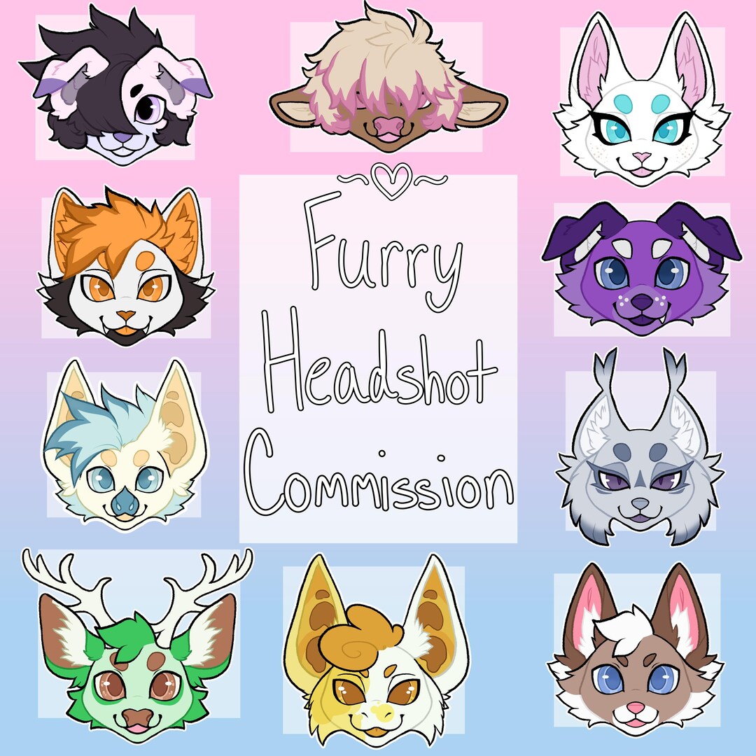 Furry/fursona Headshot Commissions [check Desc.] - Etsy