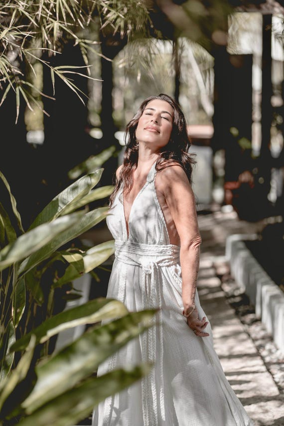 Venus Dress in White - Organic Cotton - Natural Dyes - Goddess Dress -  Ceremonial - Wedding Dress - Wedding Dress - Bridesmaids - Etsy