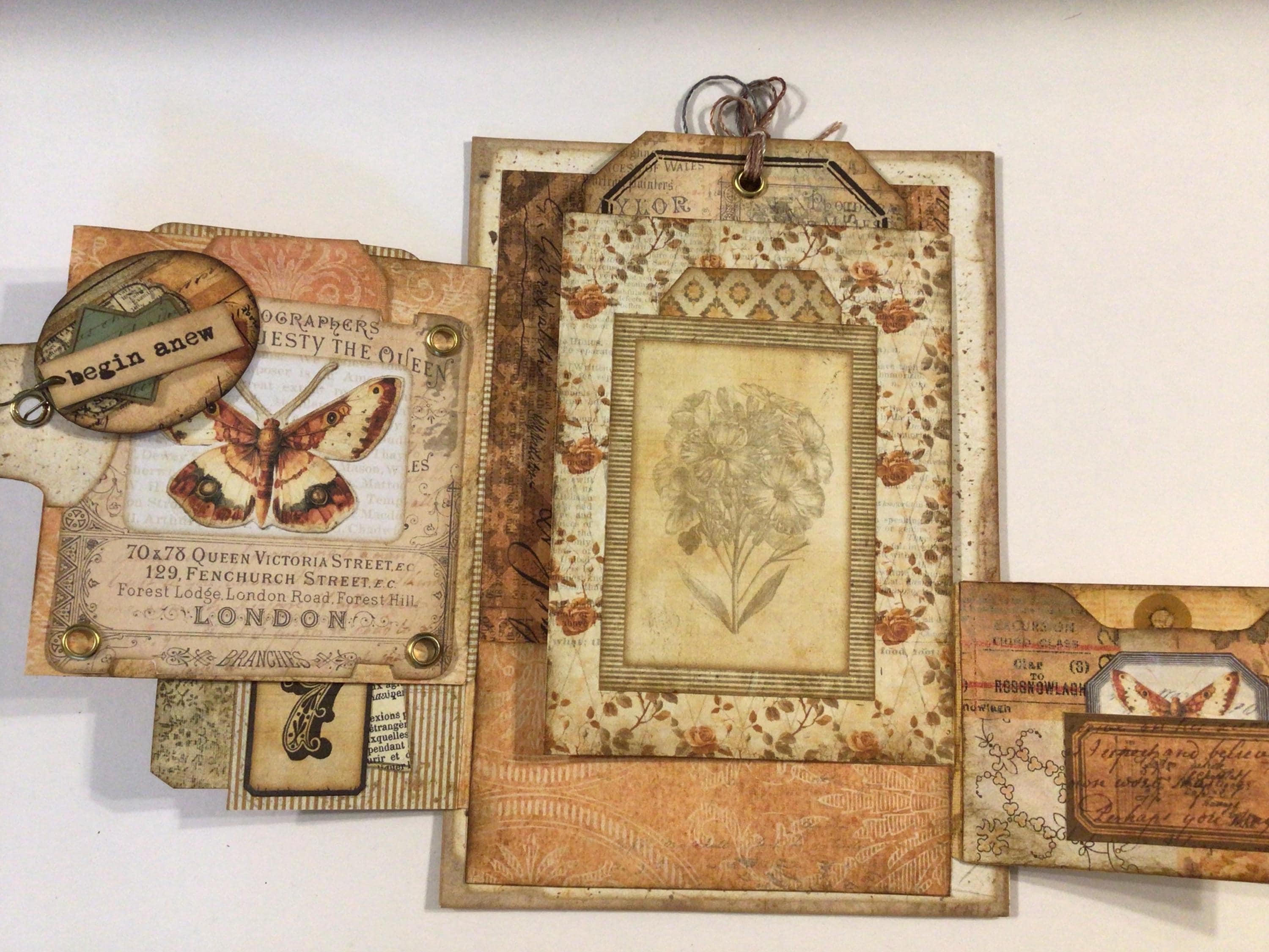 Junk Journal Handmade Card With Lots of Flips Pockets Tags ...