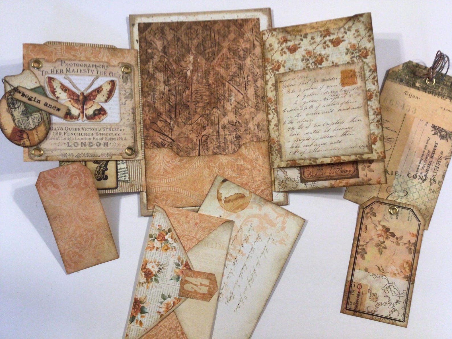 Junk Journal Handmade Card With Lots of Flips Pockets Tags ...