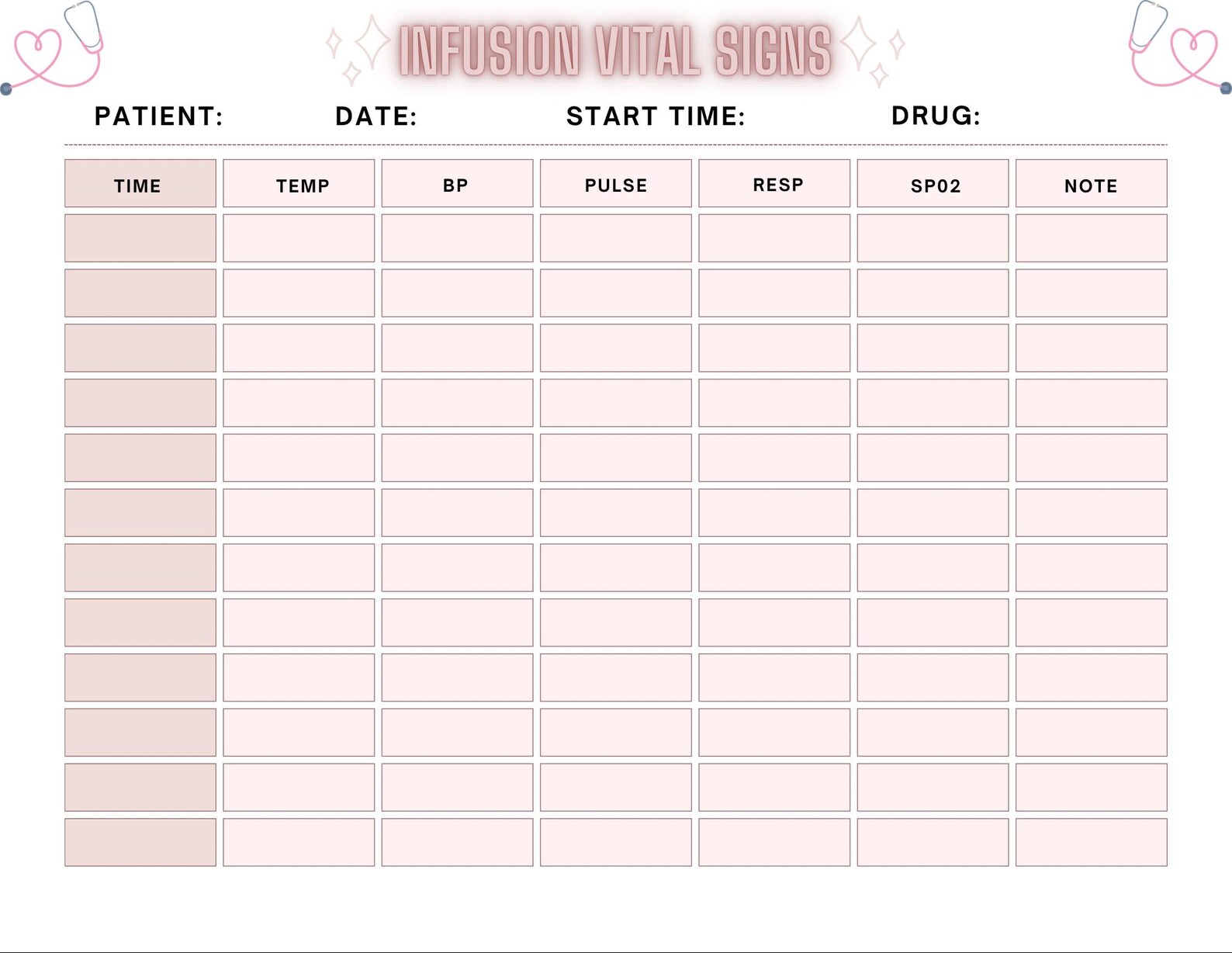 Iv Infusion Tracker Chart.pdf Digital Home Infusion Vital Sign Chart, Daily Chart,goodnotes Chart ...