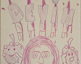 Personalized Crayon Drawing + Voice Memo