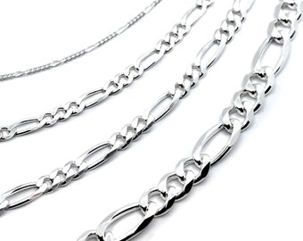 Figaro Chain in Solid Sterling Silver 